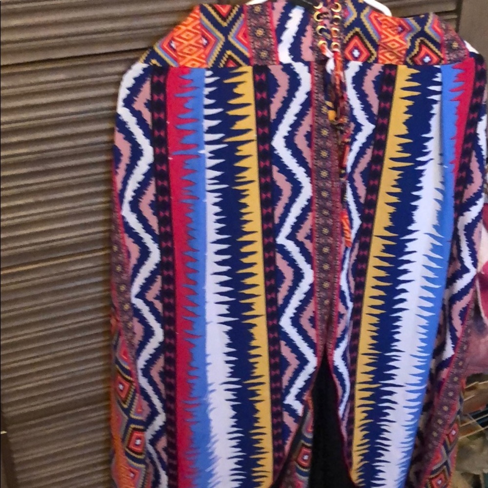 Plaza pants with attached skirt